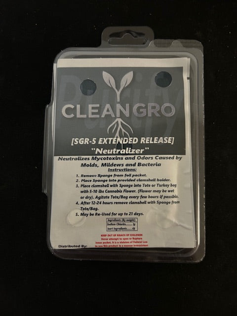 CleanGro SGR-5 Extended Release Neutralizer | Eliminates Odor caused by Mold, Mildew & Bacteria | 21-Day Reusable Formula
