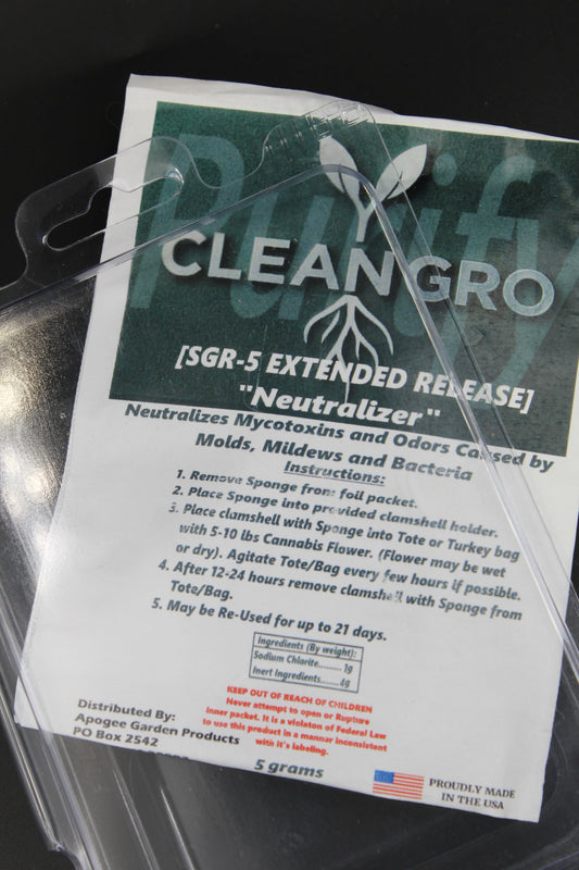 CleanGro SGR-5 Extended Release Neutralizer | Eliminates Odor caused by Mold, Mildew & Bacteria | 21-Day Reusable Formula